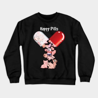 Happu Pill Pig. Crewneck Sweatshirt